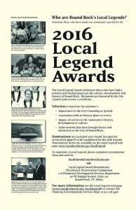 Local Legend Award nominations due June 17
