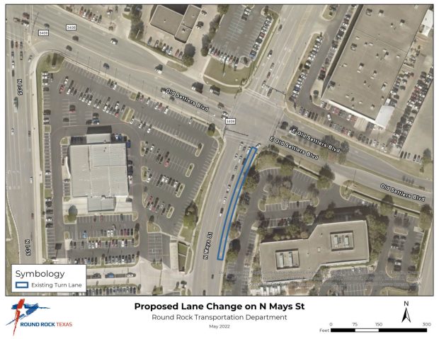 North Mays Street lane reconfiguration expected to improve traffic flow