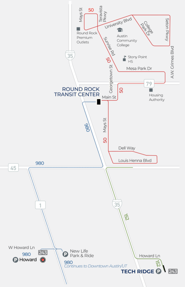 Round Rock to implement route changes in advance of transit improvements