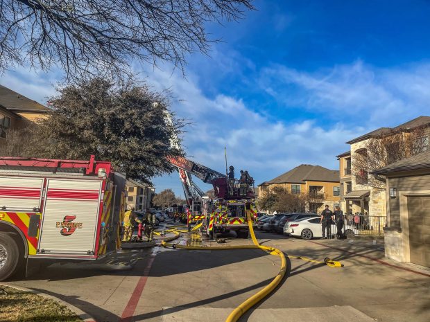 Round Rock Fire Department responds to apartment fire Tuesday morning